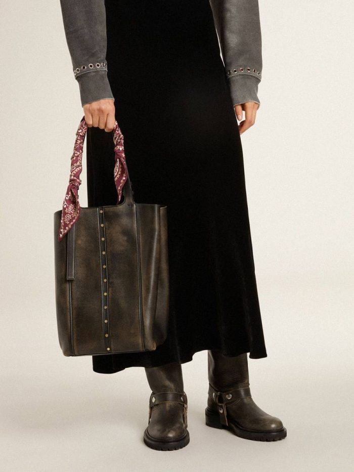 Golden Goose Women Burgundy Bag Accessories Ribbon In Burgundy Silk Twill With Paisley Pattern