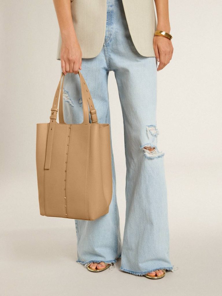 Golden Goose Women Cappuccino 24/7 Bag In Cappuccino-Colored Leather With Adjustable Handles Handle Bags