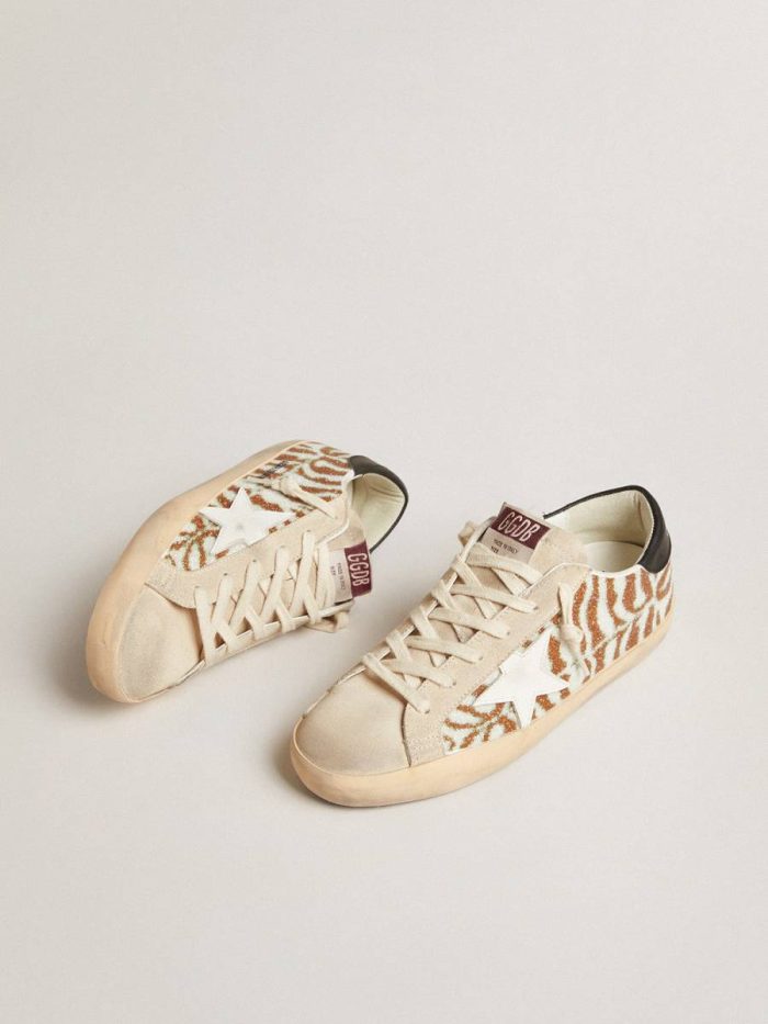 Golden Goose Women Super-Star Ltd In Zebra-Effect Swarovski With A White Leather Star Super-Star