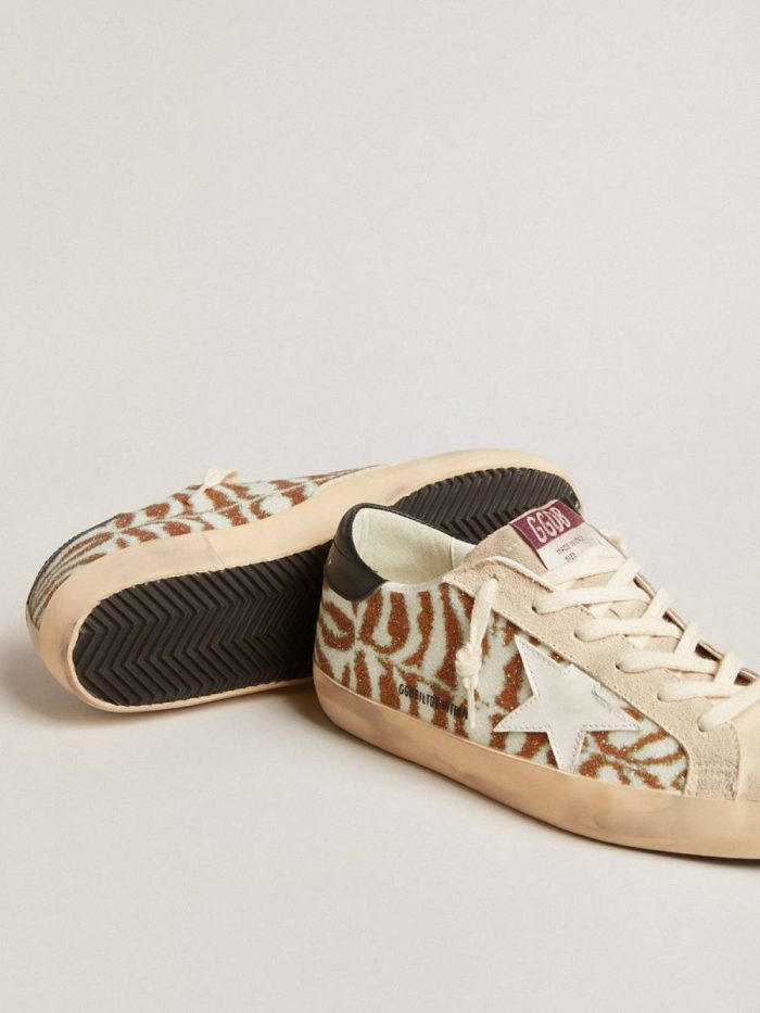 Golden Goose Women Super-Star Ltd In Zebra-Effect Swarovski With A White Leather Star Super-Star