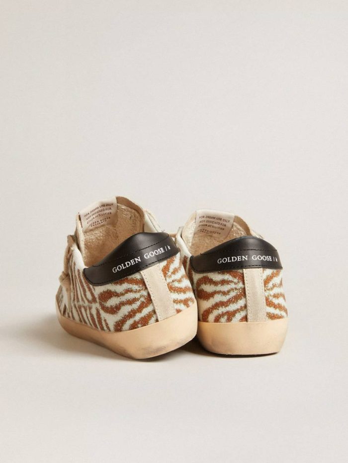 Golden Goose Women Super-Star Ltd In Zebra-Effect Swarovski With A White Leather Star Super-Star