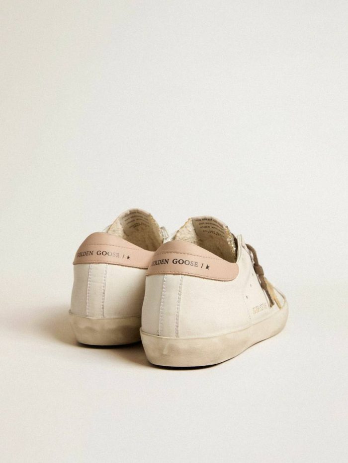 Golden Goose Women White Women’s Bio-Based Super-Star With Platinum Glitter Tongue Super-Star