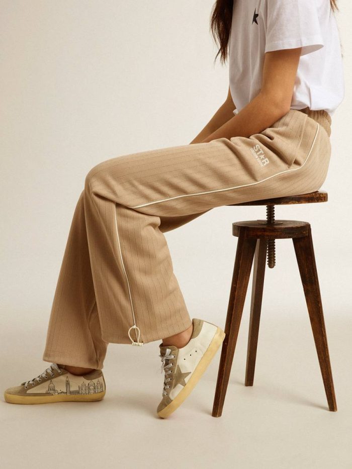 Golden Goose Women Women’s Super-Star In Nappa With Ice-Gray Suede Star And Black Embroidery Super-Star
