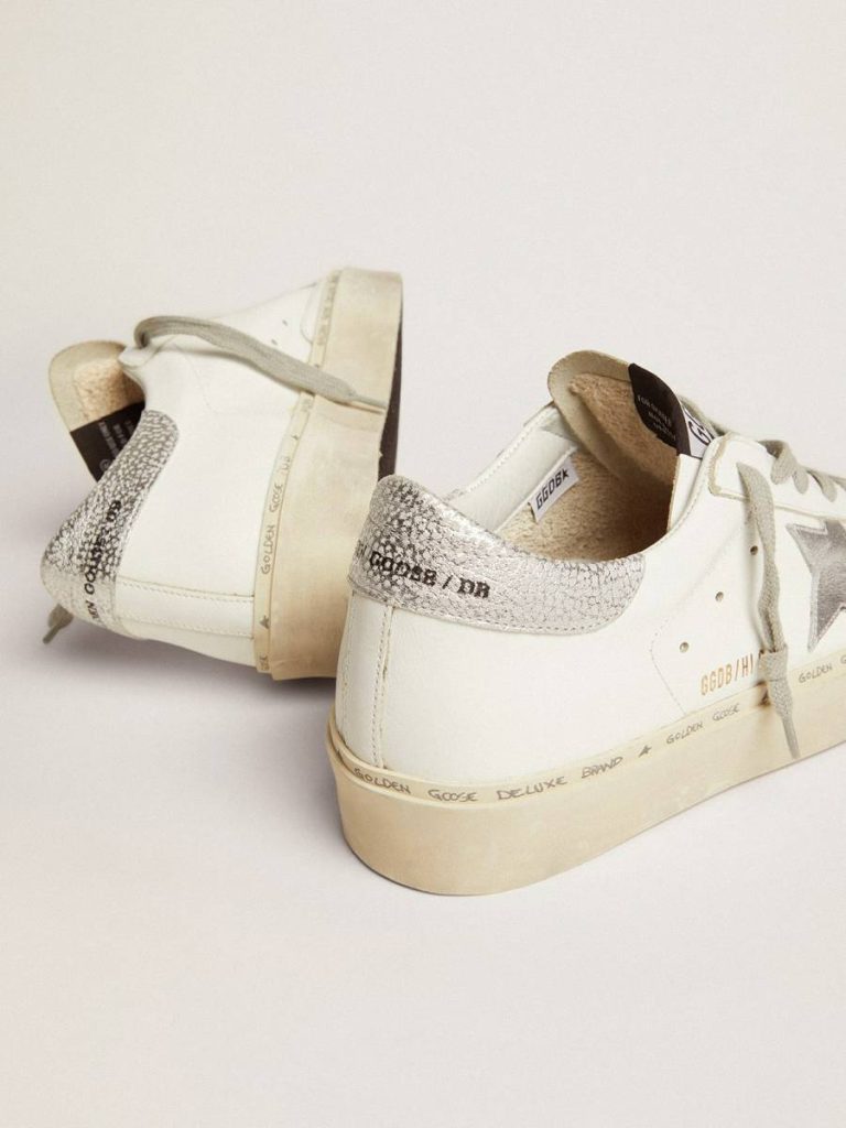 Golden Goose Women's Hi Star With Star And Metallic Silver Heel Women Hi Star