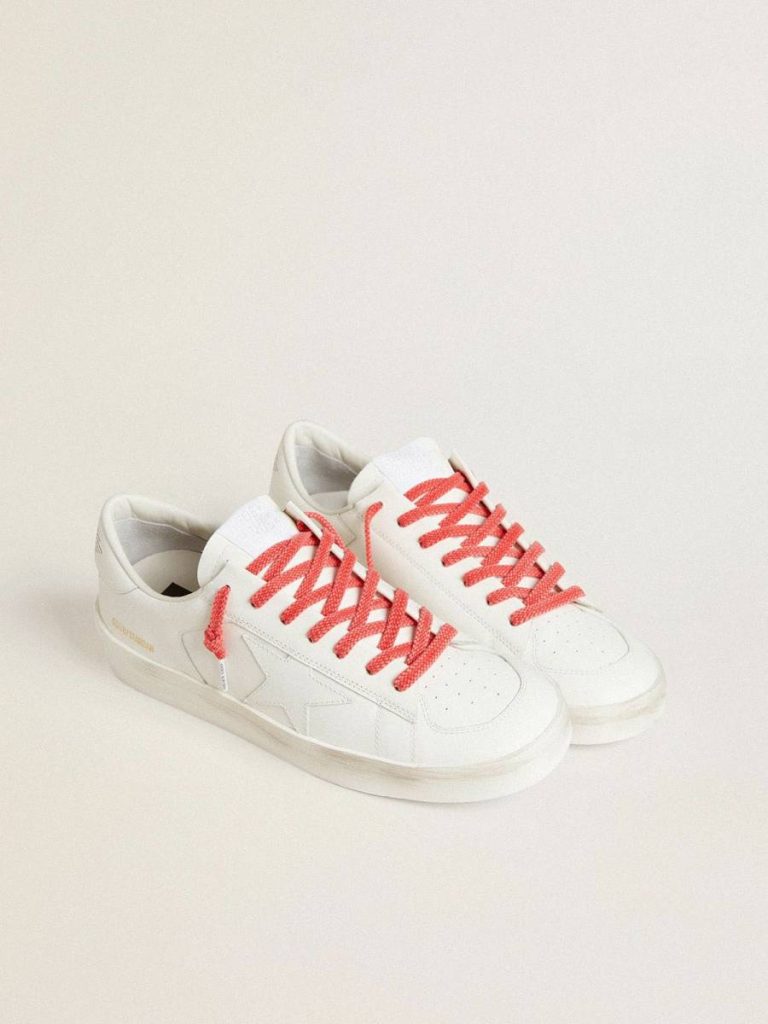 Golden Goose Worn Red Laces Women Worn-Red Cotton Laces With Logoed Aglet