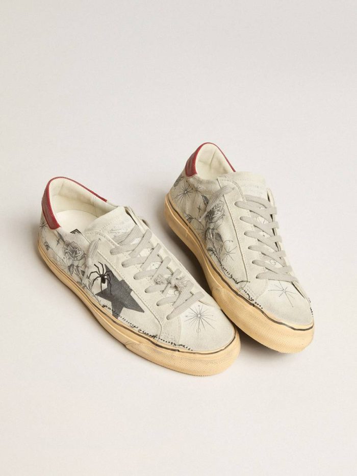 Haus Of Dreamers Exclusive Women’s Super-Star In Ice Gray Crust Leather Golden Goose Women Super-Star