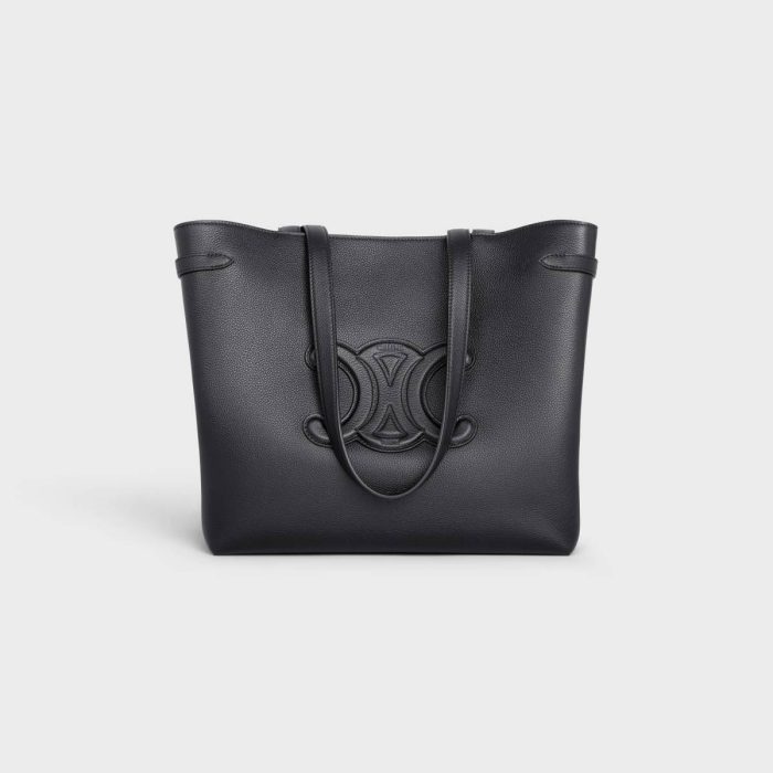 Hobo And Tote Bags Black Celine Women Medium Cabas Anaïs Cuir Triomphe In Grained Calfskin