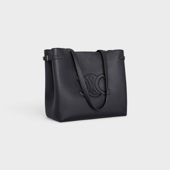 Hobo And Tote Bags Black Celine Women Medium Cabas Anaïs Cuir Triomphe In Grained Calfskin