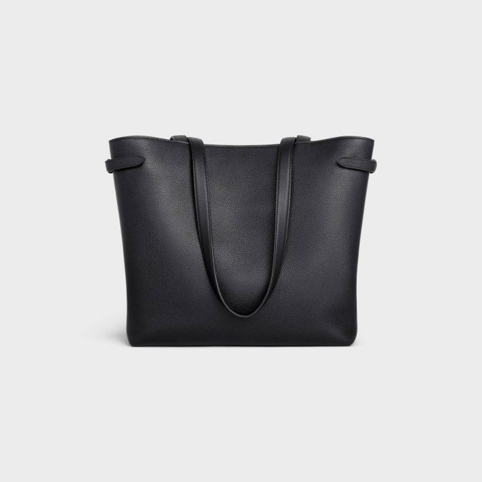 Hobo And Tote Bags Black Celine Women Medium Cabas Anaïs Cuir Triomphe In Grained Calfskin
