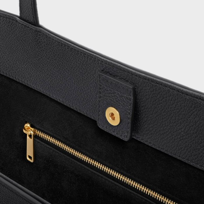 Hobo And Tote Bags Black Celine Women Medium Cabas Anaïs Cuir Triomphe In Grained Calfskin