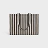 Hobo And Tote Bags Black / White Celine Large Cabas Thais In Striped Textile And Calfskin Women