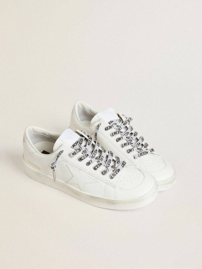 Ice Ice-Colored Laces With Contrasting Black ‘Laces’ Lettering Women Laces Golden Goose
