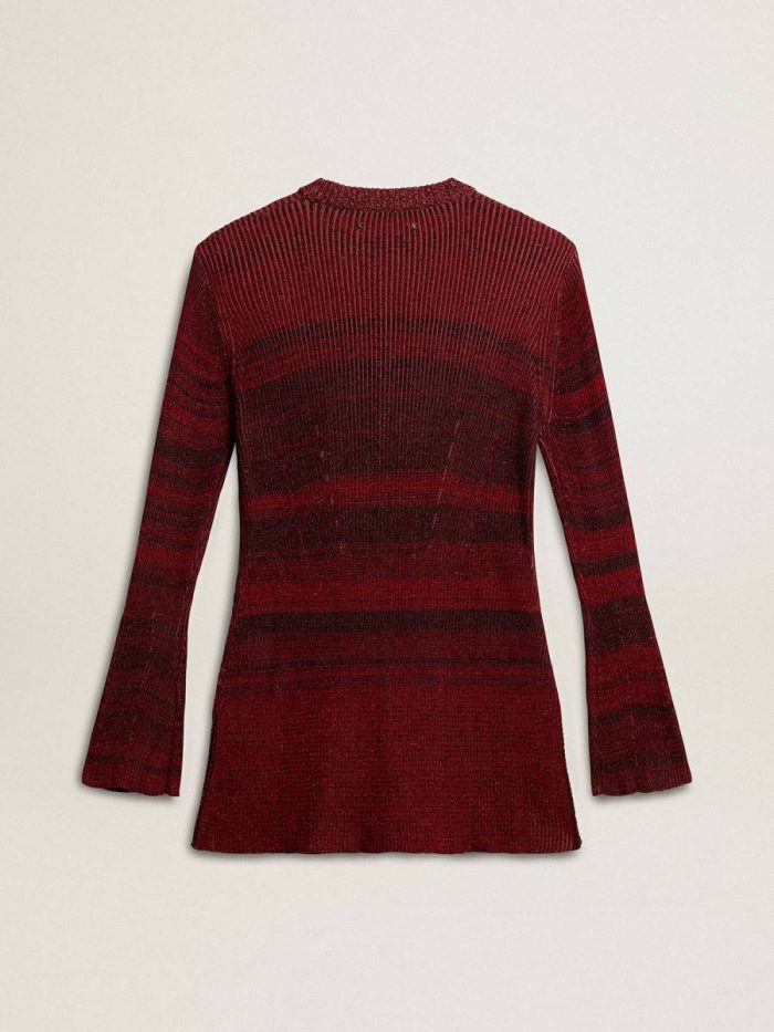 Irregular-Striped Cotton Dress Purple Grape Women Golden Goose Dresses & Jumpsuits