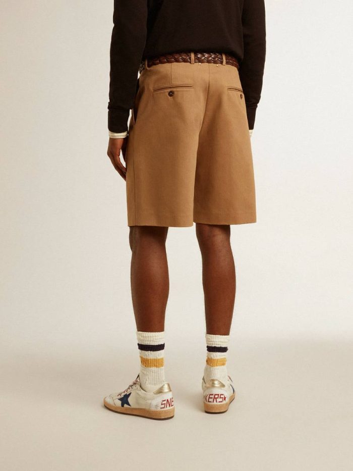 Jeans & Pants Men's Bermuda Shorts In Beige Cotton Beige Golden Goose Men