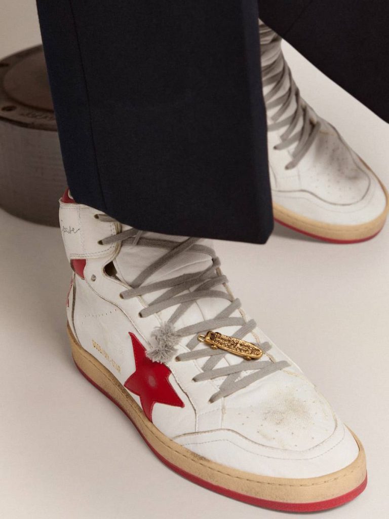 Jewelry Men's Lace Accessory In Old Gold Color In The Shape Of A Skateboard Old Gold Golden Goose Men