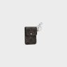 Keyring Flat Card Holder In Triomphe Canvas Celine Coin And Card Holders Men Black