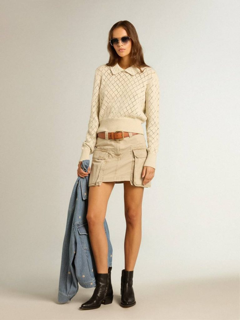 Khaki Golden Goose Skirts & Shorts Women Khaki-Colored Cargo Skirt