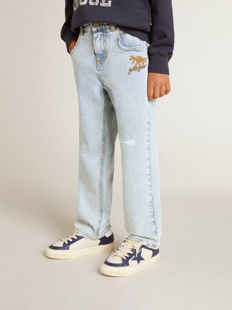 Kids Boys' Light Denim Jeans Light Denim Golden Goose Bottomwear Selection (4-12 Years)