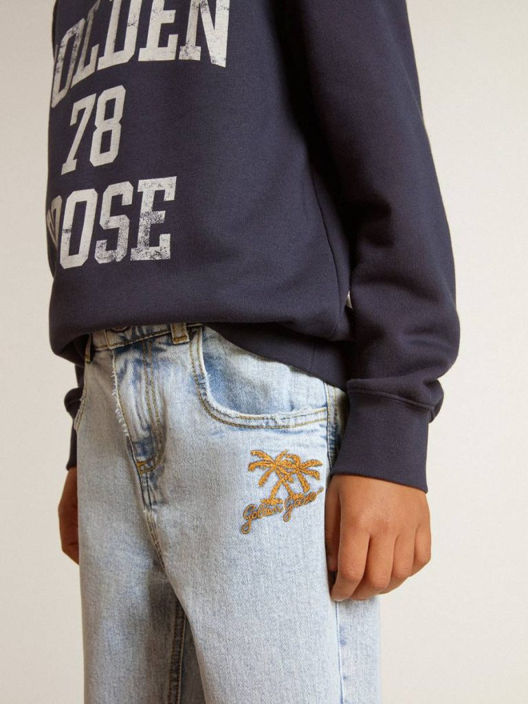Kids Boys' Light Denim Jeans Light Denim Golden Goose Bottomwear Selection (4-12 Years)
