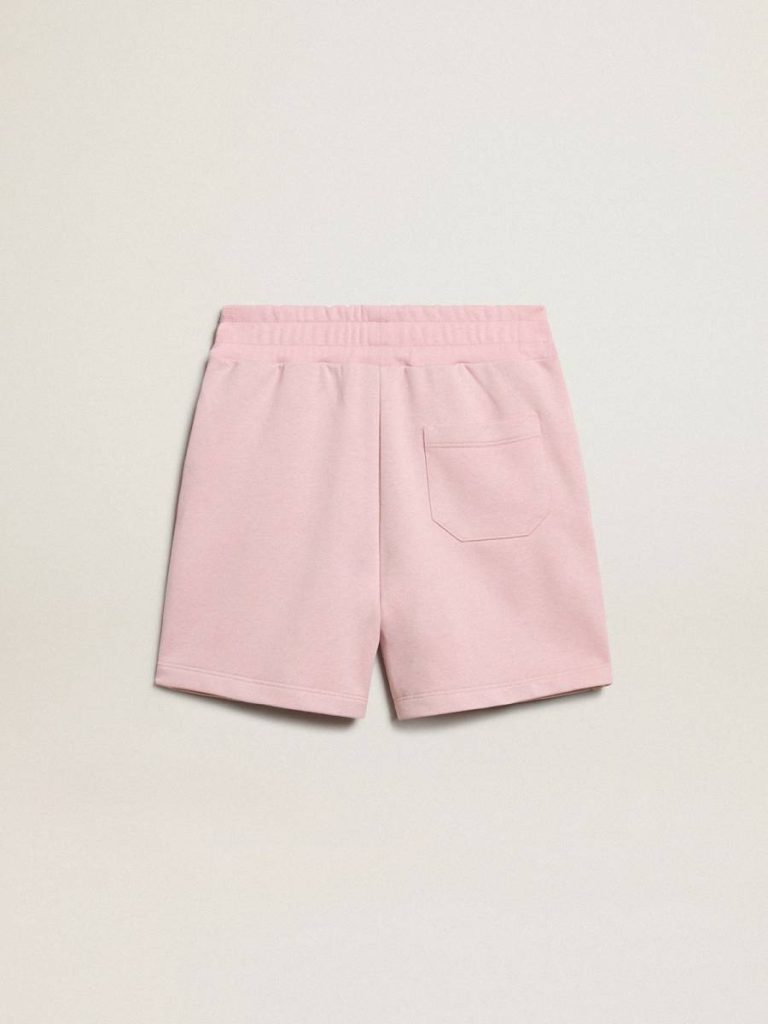 Kids Girls’ Shorts In Pink With White Star Pink Golden Goose Bottomwear Selection (4-12 Years)