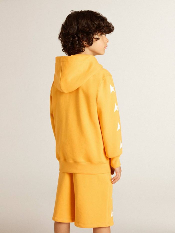 Kids Orange Boys’ Orange Sweatshirt With Zip Fastening Golden Goose Topwear Selection (4-12 Years)