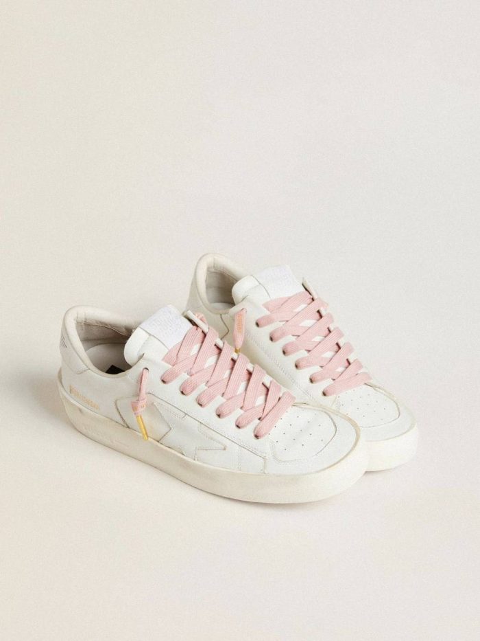 Laces Golden Goose Women Pink Pink Cotton Laces With Contrasting Gold Logo