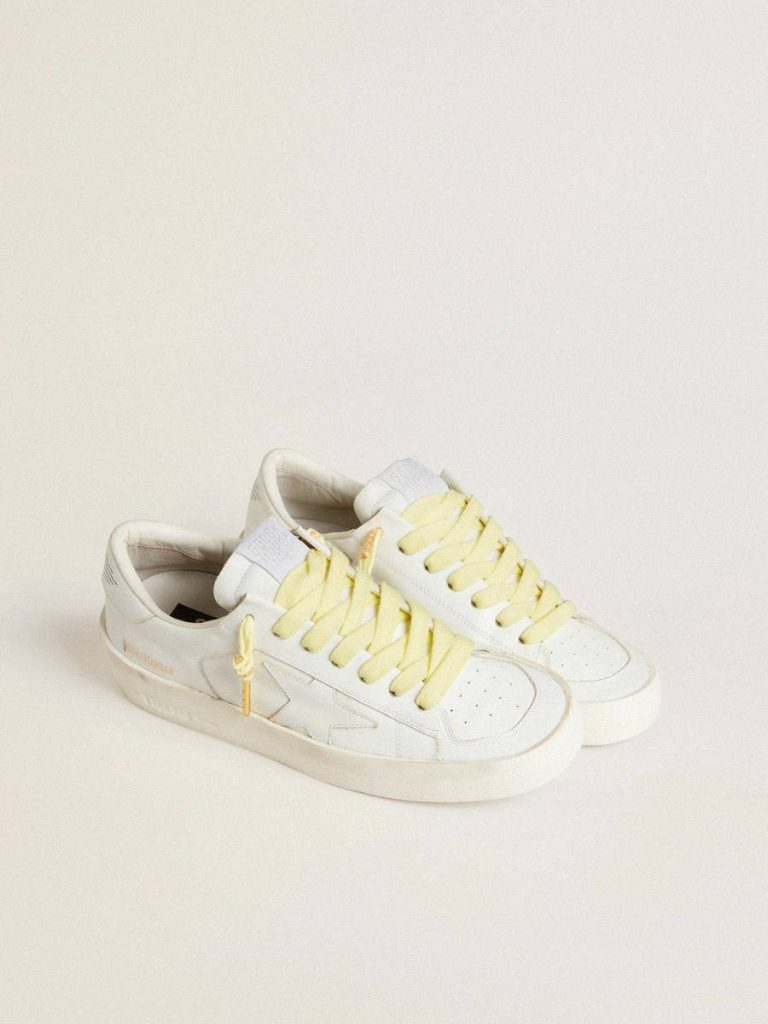 Laces Yellow Golden Goose Women Yellow Cotton Laces With Contrasting Gold-Colored Logo