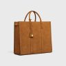 Large Cabas In Suede Calfskin Men Celine Tote Bags Pecan