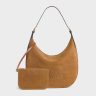 Large Heloïse Cuir Triomphe Bag In Suede Calfskin Celine Tobacco Shoulder Bags Women