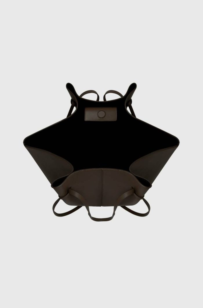 Large Mochi - Tobacco Smooth Leather Women Tobacco Yuzefi Tote Bags