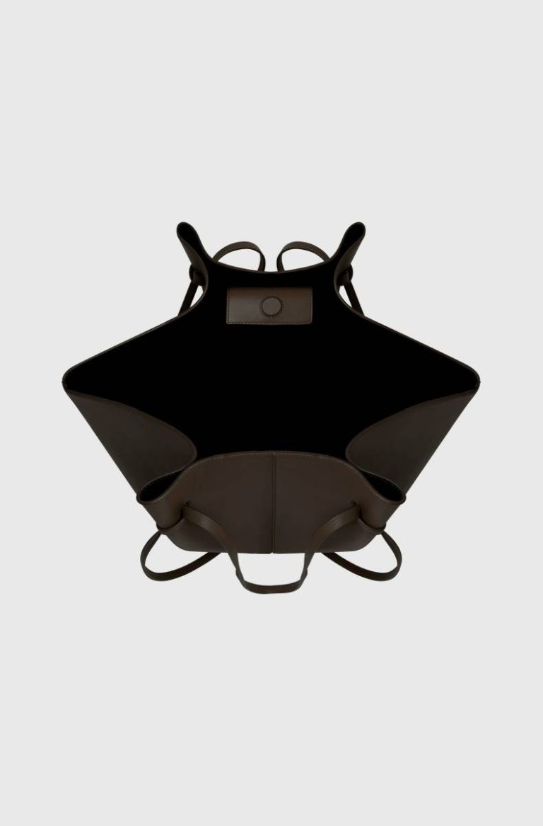 Large Mochi - Tobacco Smooth Leather Women Tobacco Yuzefi Tote Bags