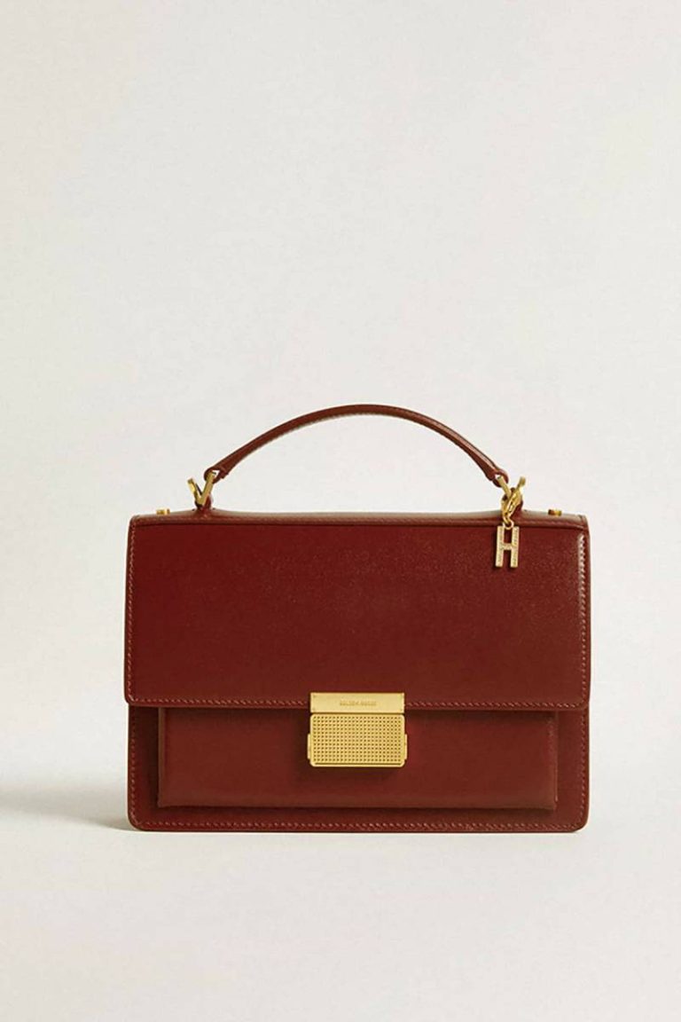 Letter H Charm In Gold-Colored Brass With Crystals Women Gold Golden Goose Bag Accessories