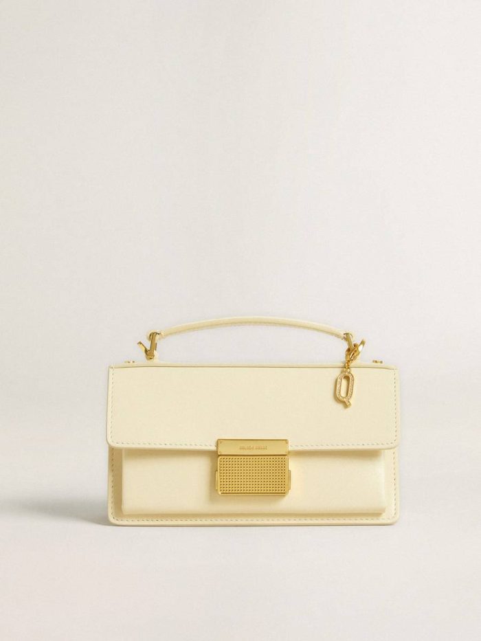 Letter Q Charm In Gold-Colored Brass With Crystals Gold Bag Accessories Women Golden Goose