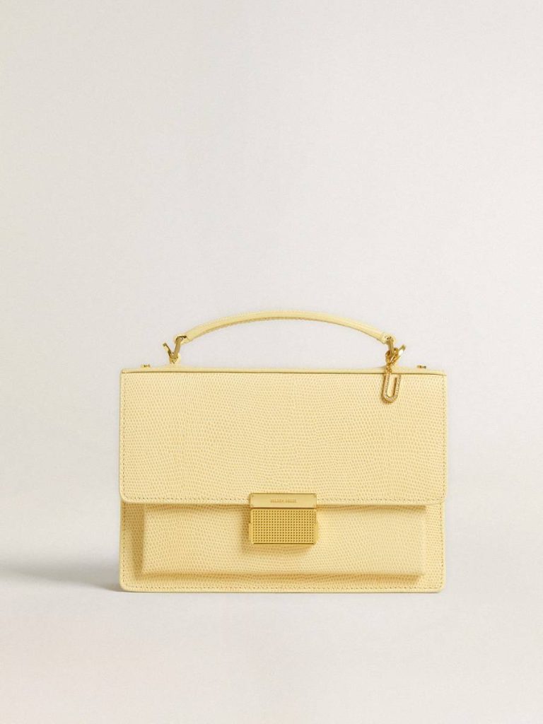 Letter U Charm In Gold-Colored Brass With Crystals Women Golden Goose Bag Accessories Gold