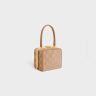 Light Camel Celine Lana Minaudiere In Suede Calfskin With Triomphe Strass Women Top-Handle Bags