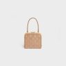 Light Camel Celine Lana Minaudiere In Suede Calfskin With Triomphe Strass Women Top-Handle Bags