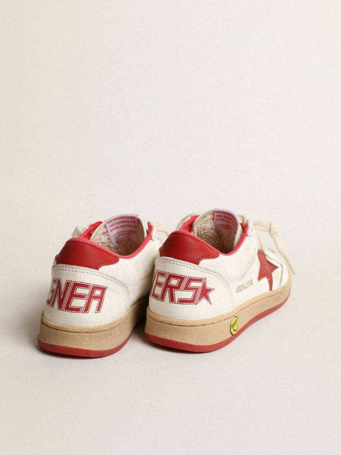Little Boys (1-3 Years) Kids Golden Goose Ball Star Junior In Nappa With Red Leather Star And Heel Tab