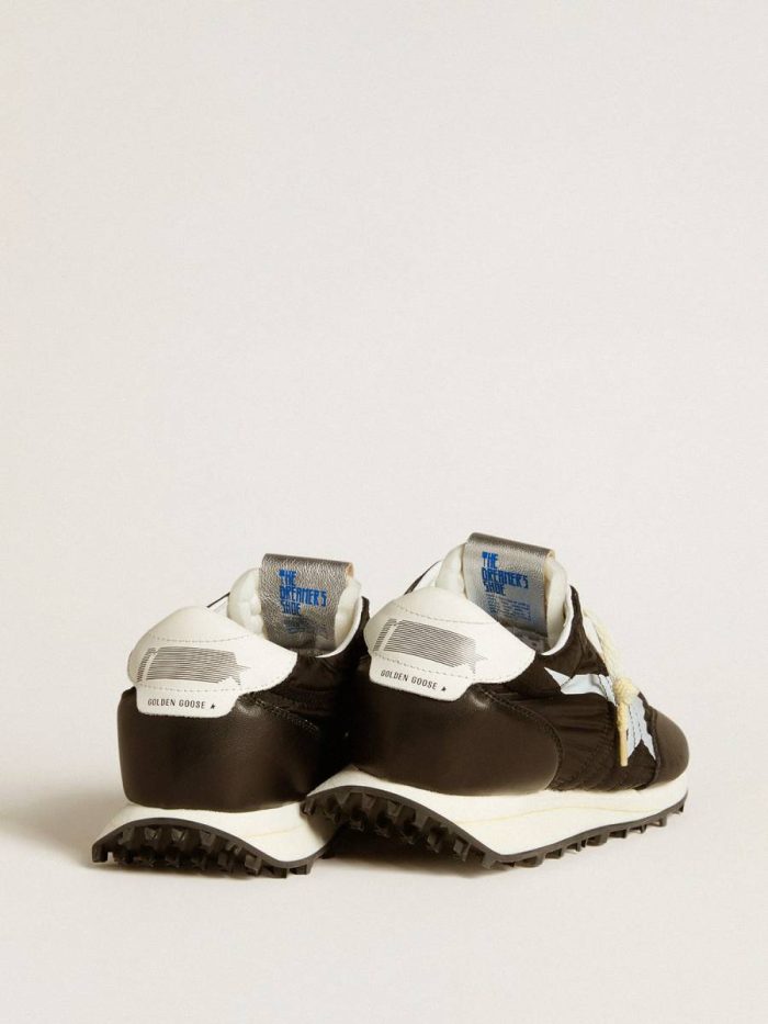 Marathon Men Golden Goose Men’s Marathon With Black Nylon Upper And White Star