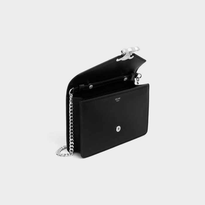 Margo Women Wallet On Chain Margo In Shiny Calfskin Celine Black