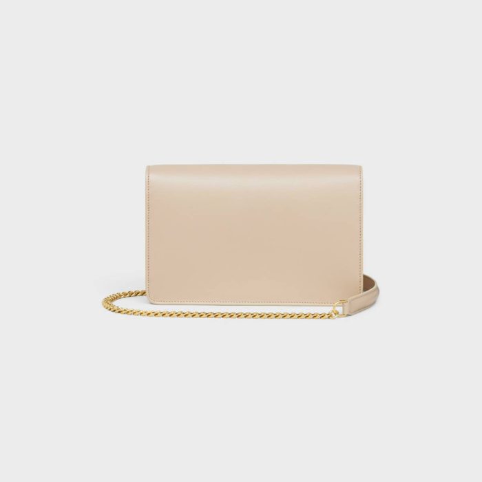 Margo Women Wallet On Chain Margo In Shiny Calfskin Nude Celine