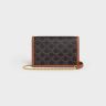 Margo Women Wallet On Chain Margo In Triomphe Canvas And Calfskin Tan Celine