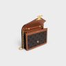 Margo Women Wallet On Chain Margo In Triomphe Canvas And Calfskin Tan Celine
