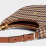 Medium Ava Triomphe Bag In Tartan Textile And Calfskin Shoulder Bags Women Celine Multicolor