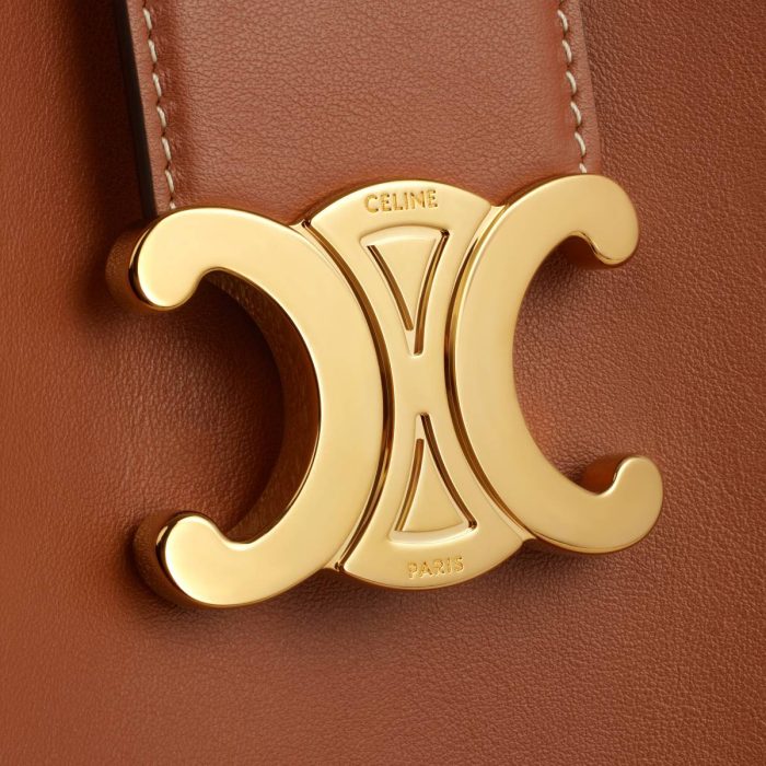 Medium Bucket Louise In Smooth Calfskin Cross-Body Bags Celine Tan Women