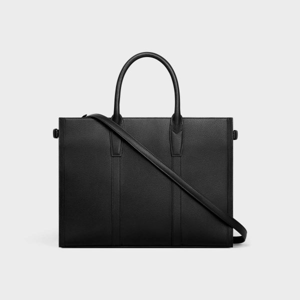 Medium Cabas In Supple Calfskin Tote Bags Men Celine Black
