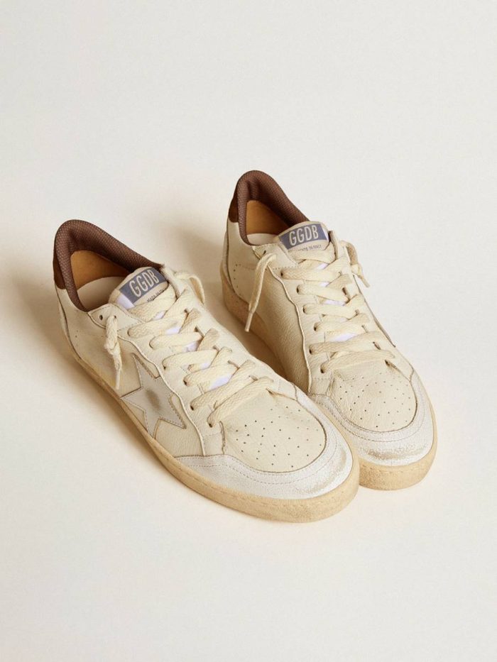 Men Ball Star Ball Star Ltd In Nappa With Metallic Leather Star And Suede Heel Tab Golden Goose