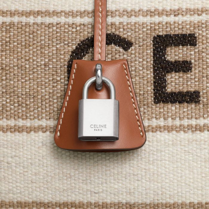 Men Beige Business And Travel Bags Large Travel Bag In Textile With Celine Jacquard And Calfskin