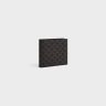 Men Celine Black Bi-Fold Wallet With Coin Compartment In Triomphe Canvas Wallets