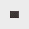 Men Celine Black Bi-Fold Wallet With Coin Compartment In Triomphe Canvas Wallets