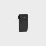 Men Celine Black Tech Accessories Phone Pouch In Calfskin With Triomphe Embossed